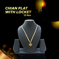 Chain Flat With Heart Locket